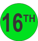 Sixteenth (16th) Fluorescent Circle or Square Labels